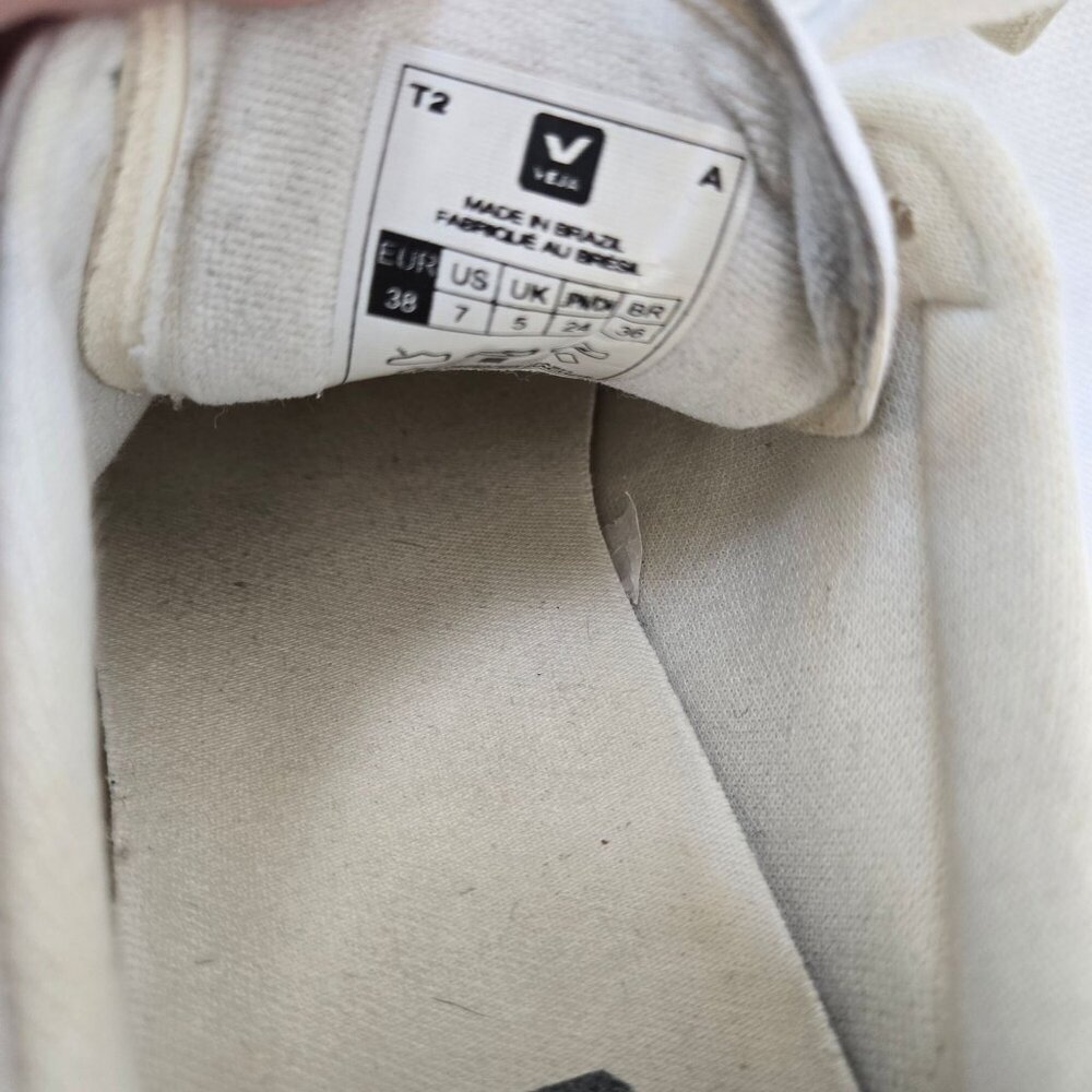 Veja Campo Leather Sneakers in Black/White Size 7 - Picture 4 of 9